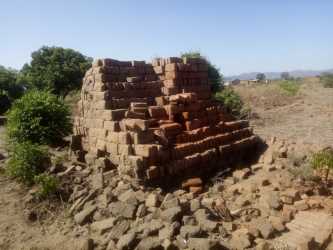 Brennerei für Ziegel zum optimalen Schutz der Baum-Setzlinge in Tengani, Malawi