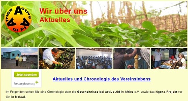 Seite Aktuelles von Active Aid in Africa!