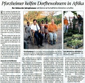 Pforzheimer helfen Dorfbewohnern in Afrika