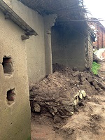 Durch Flut zerstörtes Haus, Malawi