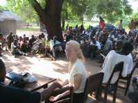 Versammlung in Tengani, Lower Shire, Malawi